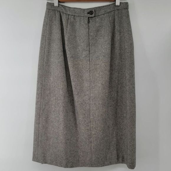 Vintage Sakowitz Grey Tweed Wool Skirt Suit 8 - Picture 8 of 8